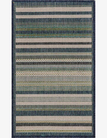 Blue Easy-Clean Baja Indoor / Outdoor Rug