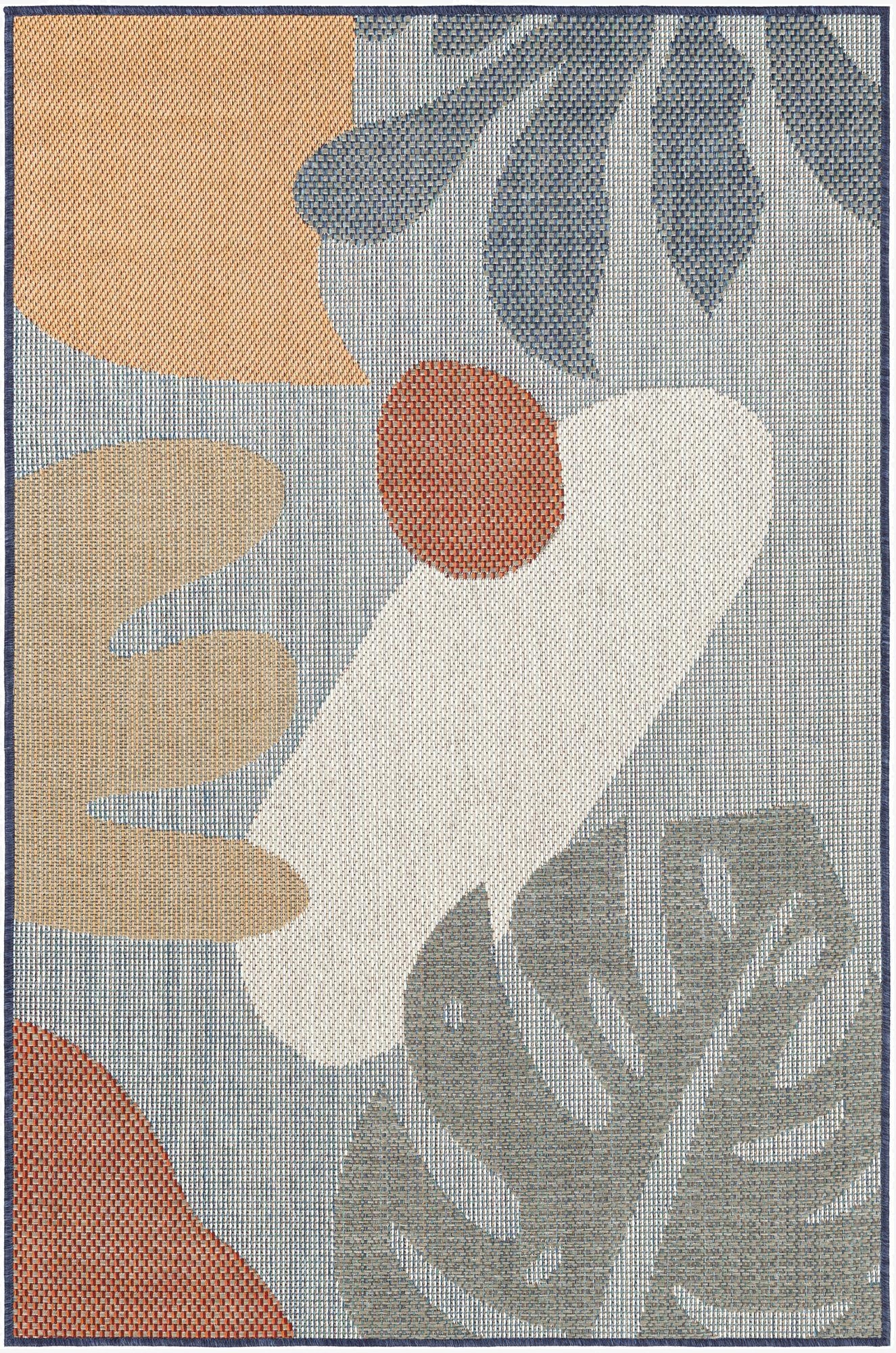 4' 1 x 6' 1  Washable Baja Indoor / Outdoor Rug