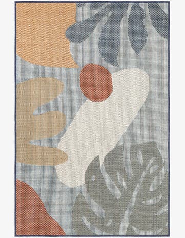 Blue Easy-Clean Baja Indoor / Outdoor Rug