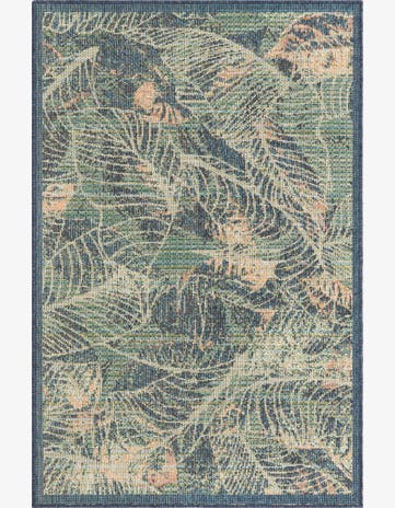 Blue Easy-Clean Baja Indoor / Outdoor Rug