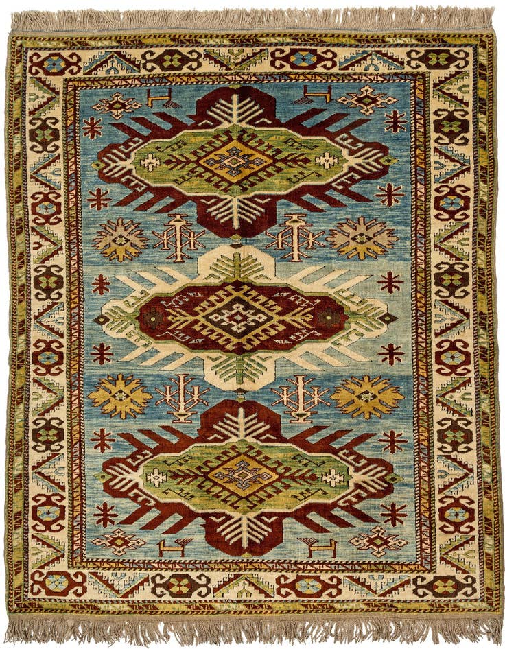 Detail image of 4' 6 x 6' 2 Hand Knotted Balouch Wool Rug