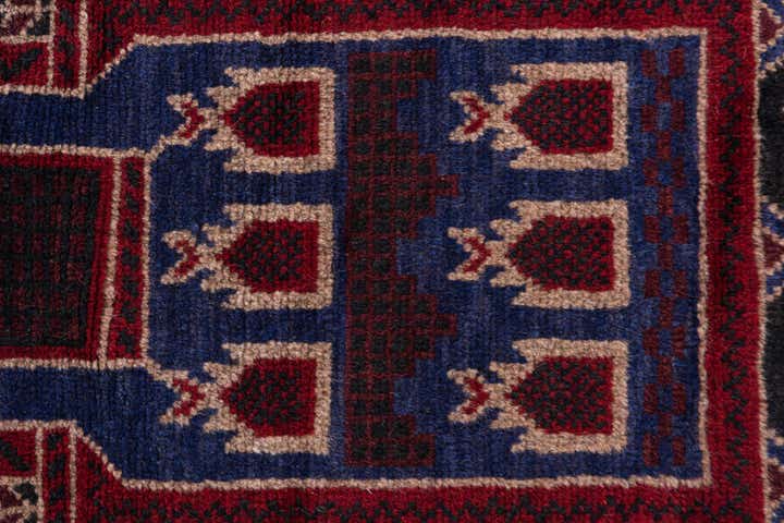 2' 9 x 4' 7 Hand Knotted Balouch Persian Wool Rug