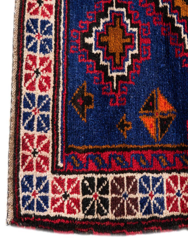 Detail image of 3' x 4' 7 Hand Knotted Balouch Persian Wool Rug
