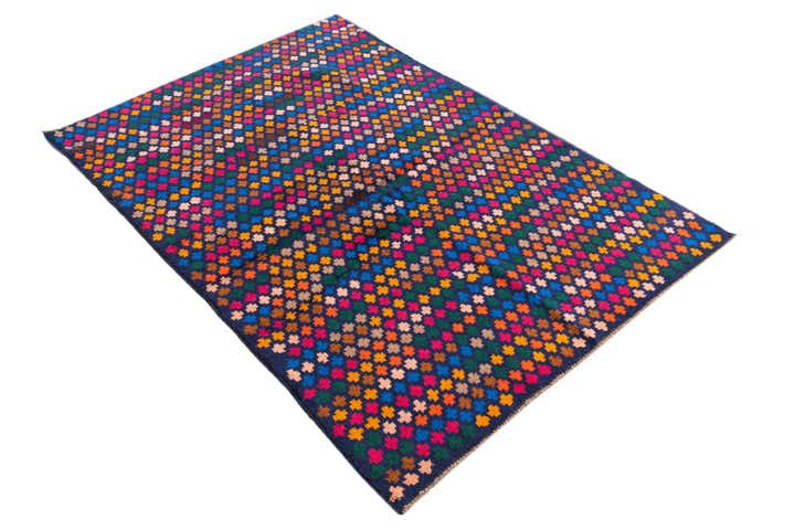 4' x 5' 9 Hand Knotted Balouch Wool Rug