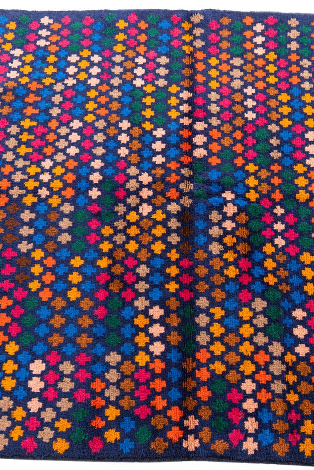 Detail image of 4' x 5' 9 Hand Knotted Balouch Wool Rug
