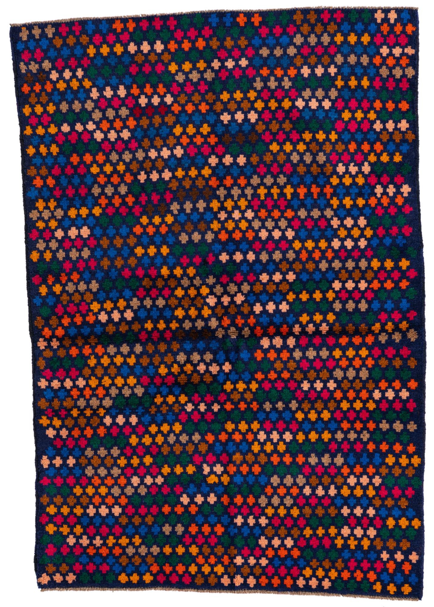 4' x 5' 9 Hand Knotted Balouch Wool Rug