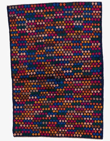 4' x 5' 9 Hand Knotted Balouch Wool Rug