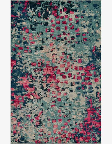 Blue Washable Barcelona Rug