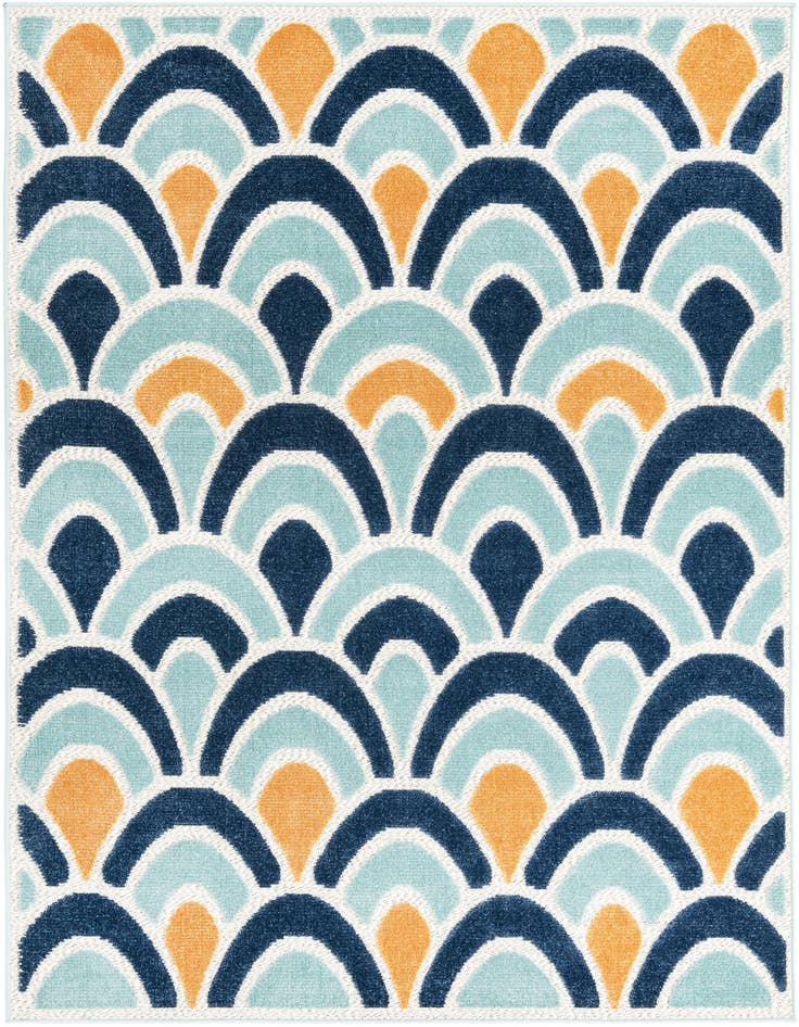 Detail image of 5' 3 x 8' Easy-Clean Belize Indoor / Outdoor Rug