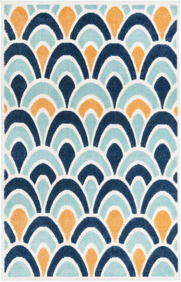 Detail image of 5' 3 x 8' Easy-Clean Belize Indoor / Outdoor Rug