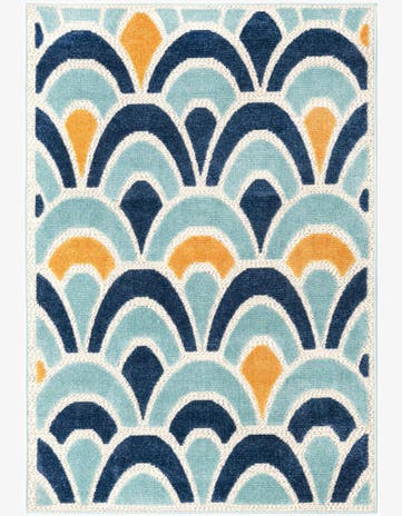 Blue Easy-Clean Belize Indoor / Outdoor Rug