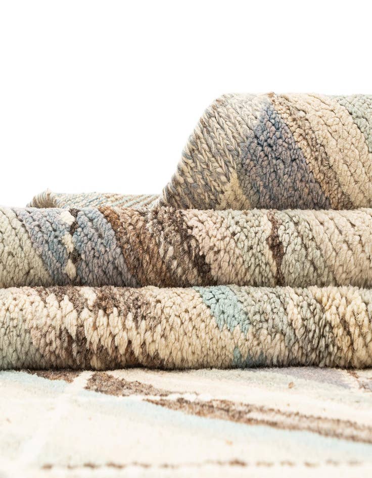 Detail image of 8' 3 x 10' 4  Hand Knotted Beni Marok Rug