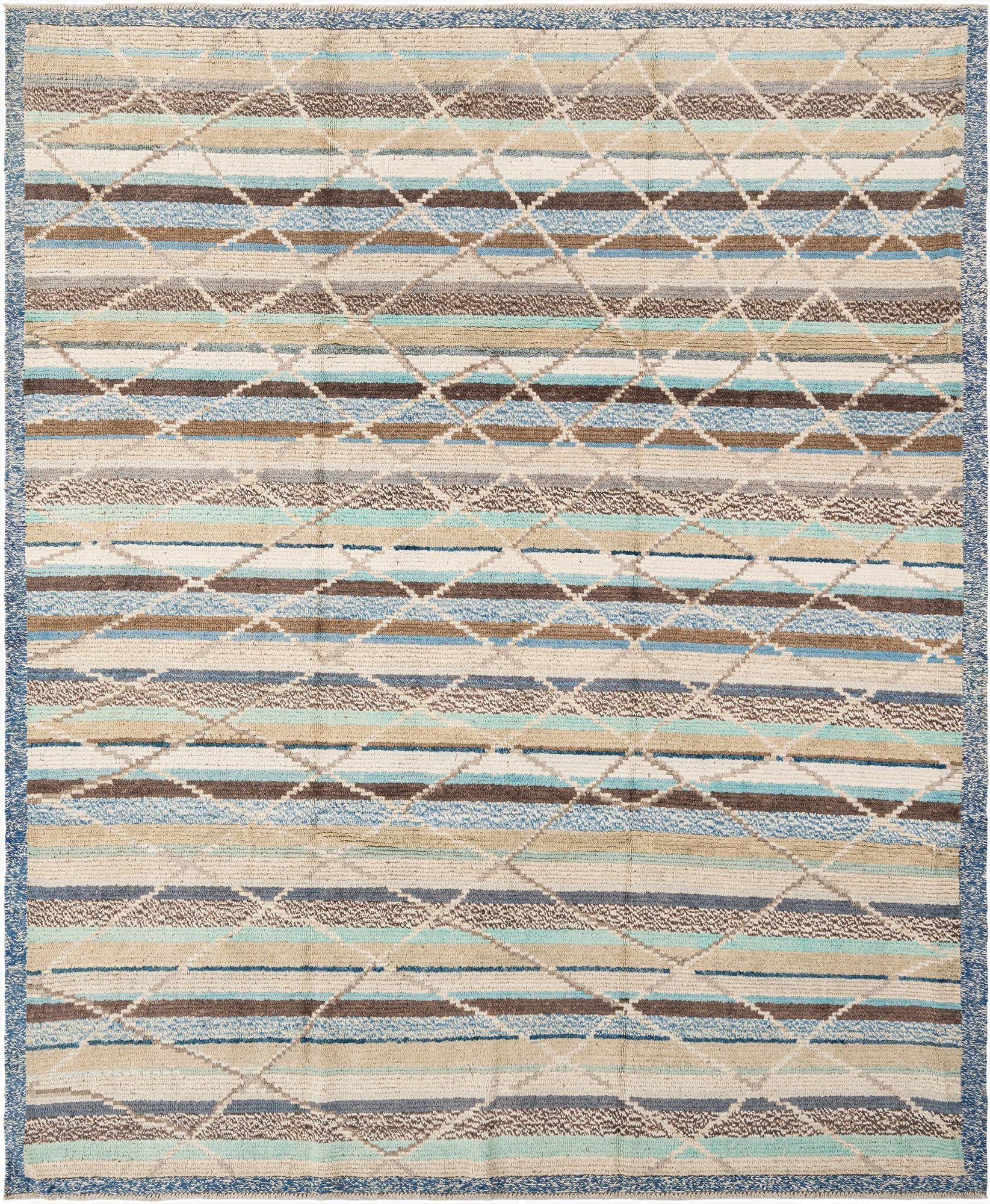 8' 3 x 9' 11 Hand Knotted Beni Marok Rug
