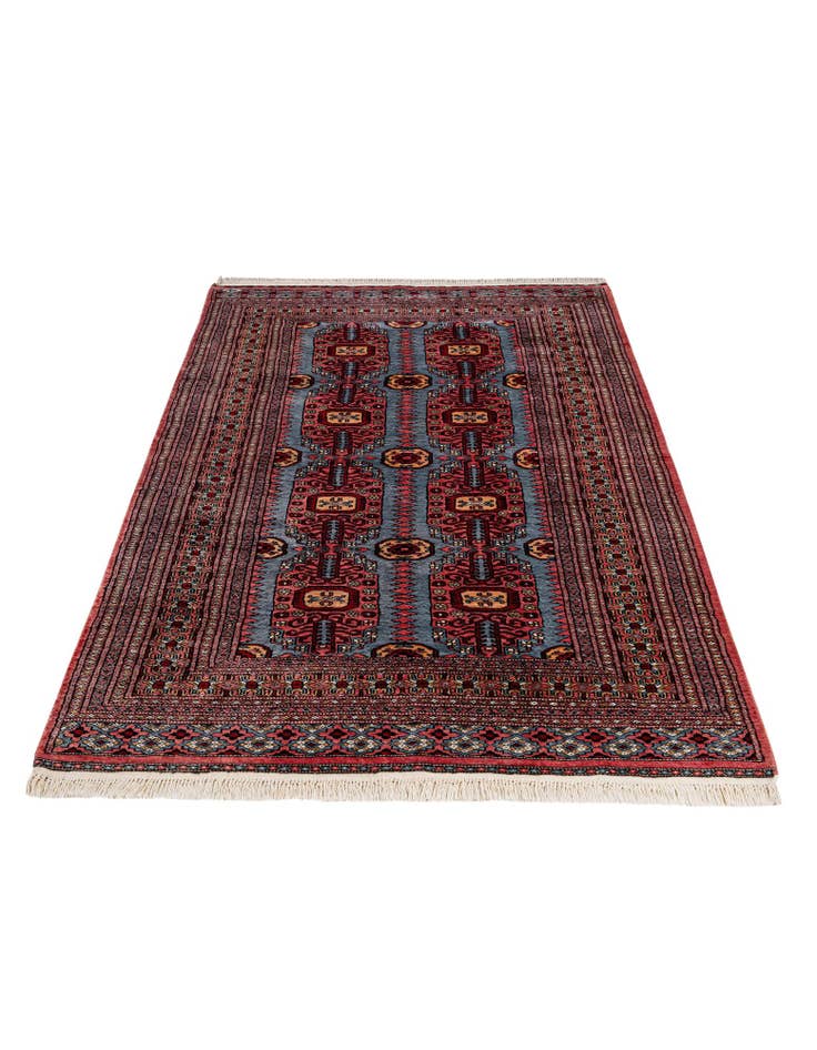 Detail image of 4' 2 x 6' 6 Hand Knotted Bokhara Oriental Wool Rug