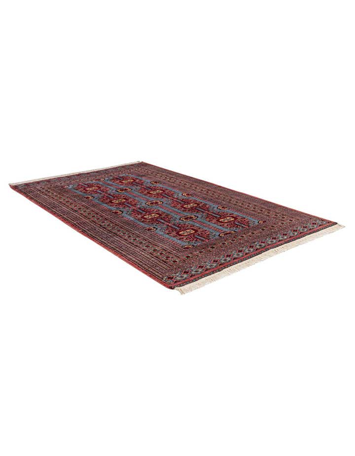 4' 2 x 6' 6 Hand Knotted Bokhara Oriental Wool Rug