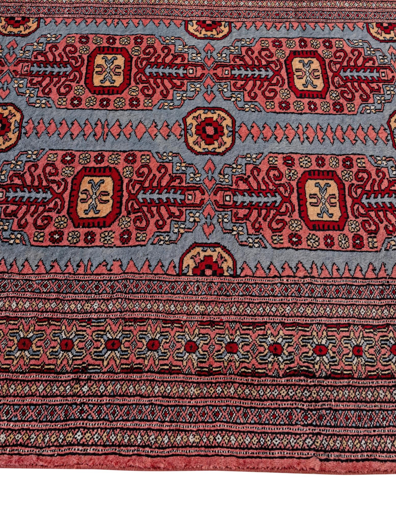 4' 2 x 6' 6 Hand Knotted Bokhara Oriental Wool Rug