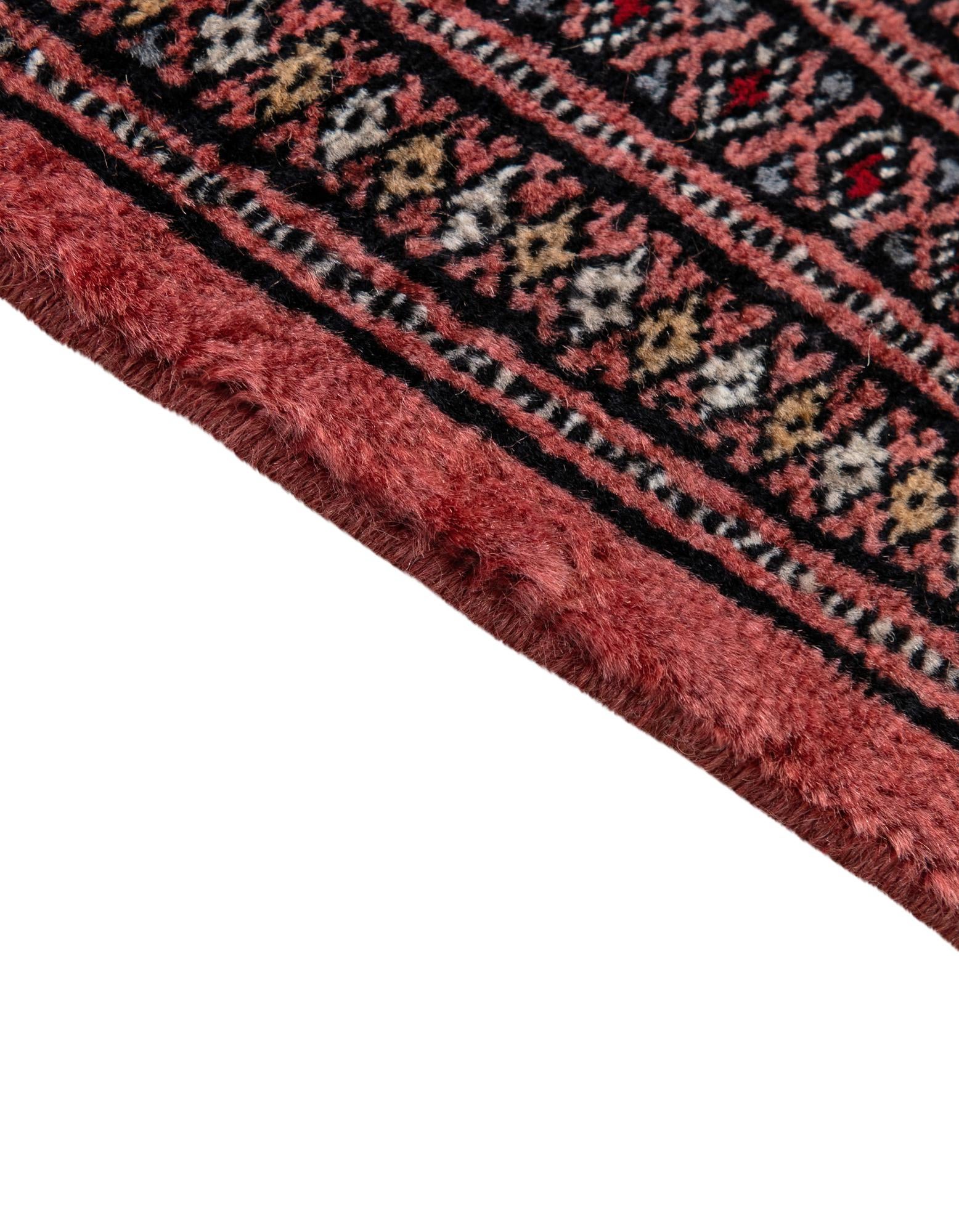 4' 2 x 6' 6 Hand Knotted Bokhara Oriental Wool Rug