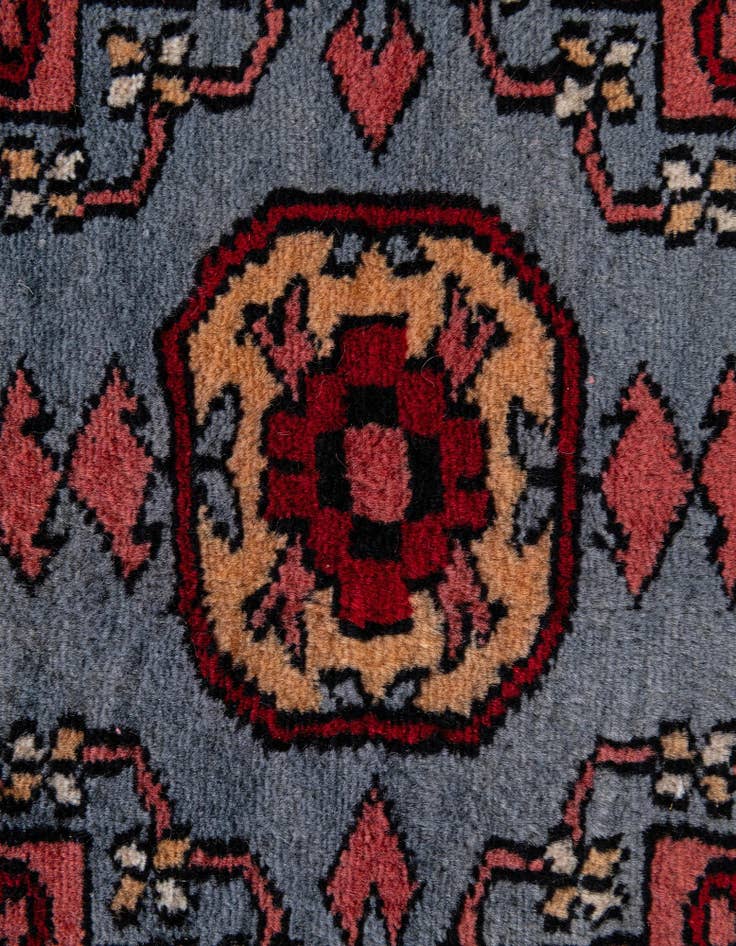 Detail image of 4' 2 x 6' 6  Hand Knotted Bokhara Oriental Wool Rug