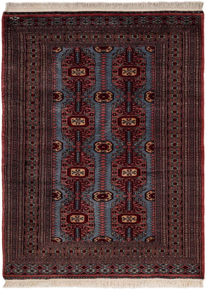 4' 2 x 6' 6 Hand Knotted Bokhara Oriental Wool Rug