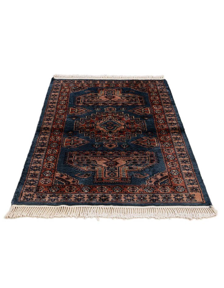 Detail image of 3' 2 x 4' 10 Hand Knotted Bokhara Oriental Wool Rug