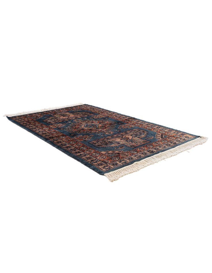 Detail image of 3' 2 x 4' 10 Hand Knotted Bokhara Oriental Wool Rug