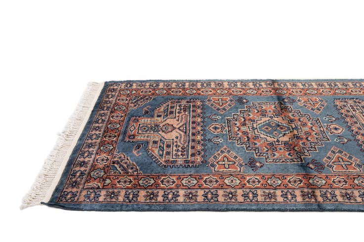 Detail image of 3' 2 x 4' 10 Hand Knotted Bokhara Oriental Wool Rug