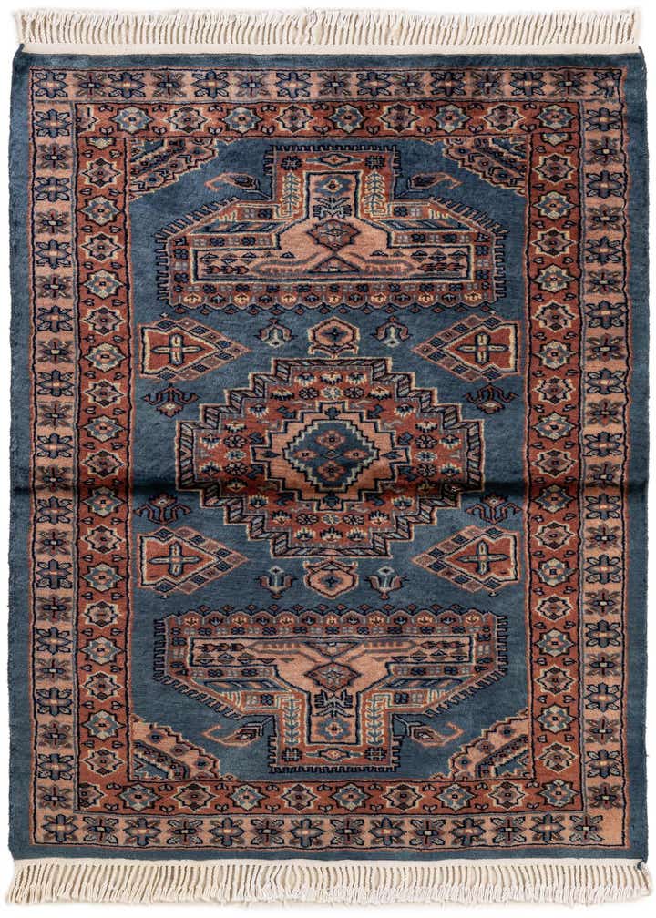 3' 2 x 4' 10 Hand Knotted Bokhara Oriental Wool Rug