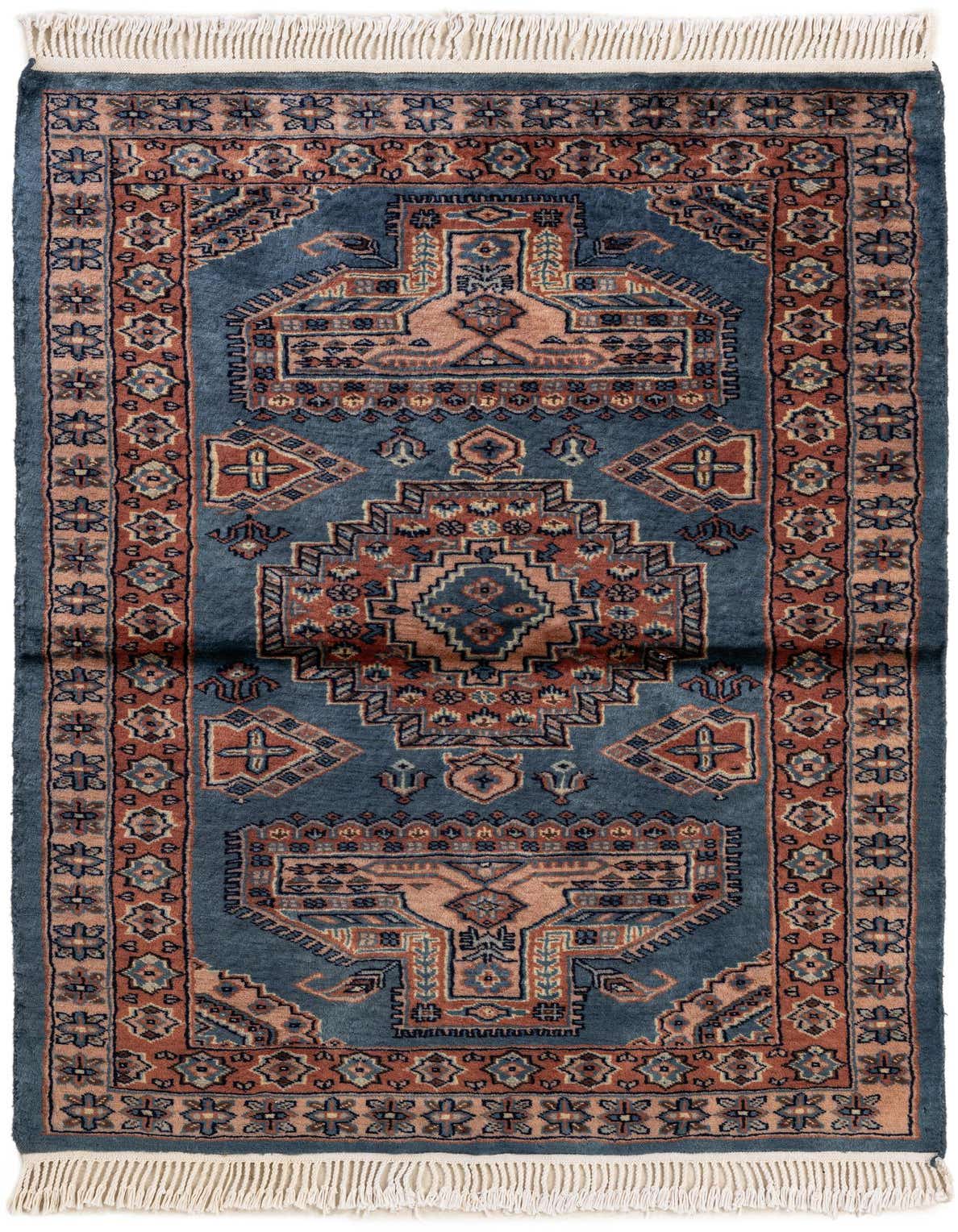3' 2 x 4' 10 Hand Knotted Bokhara Oriental Wool Rug