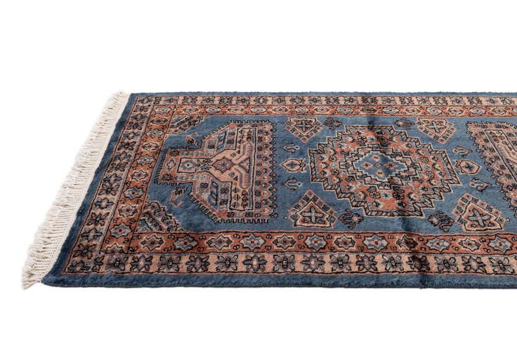 Detail image of 3' 1 x 5' Hand Knotted Bokhara Oriental Wool Rug