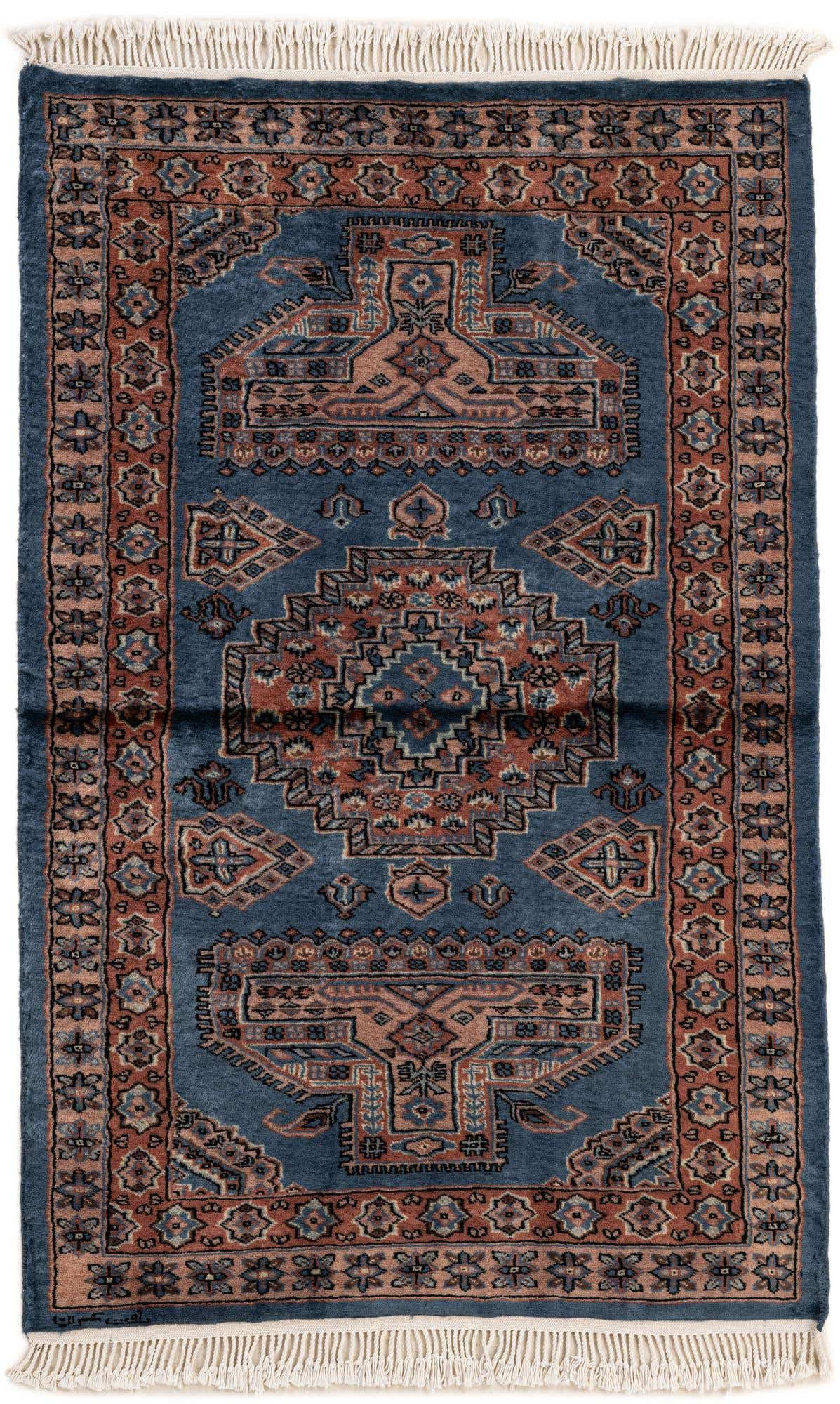 3' 1 x 5' Hand Knotted Bokhara Oriental Wool Rug