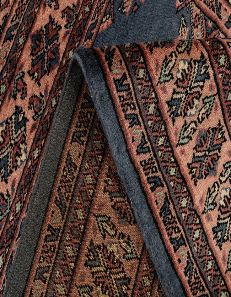 Detail image of 3' 2 x 4' 11  Hand Knotted Bokhara Oriental Wool Rug