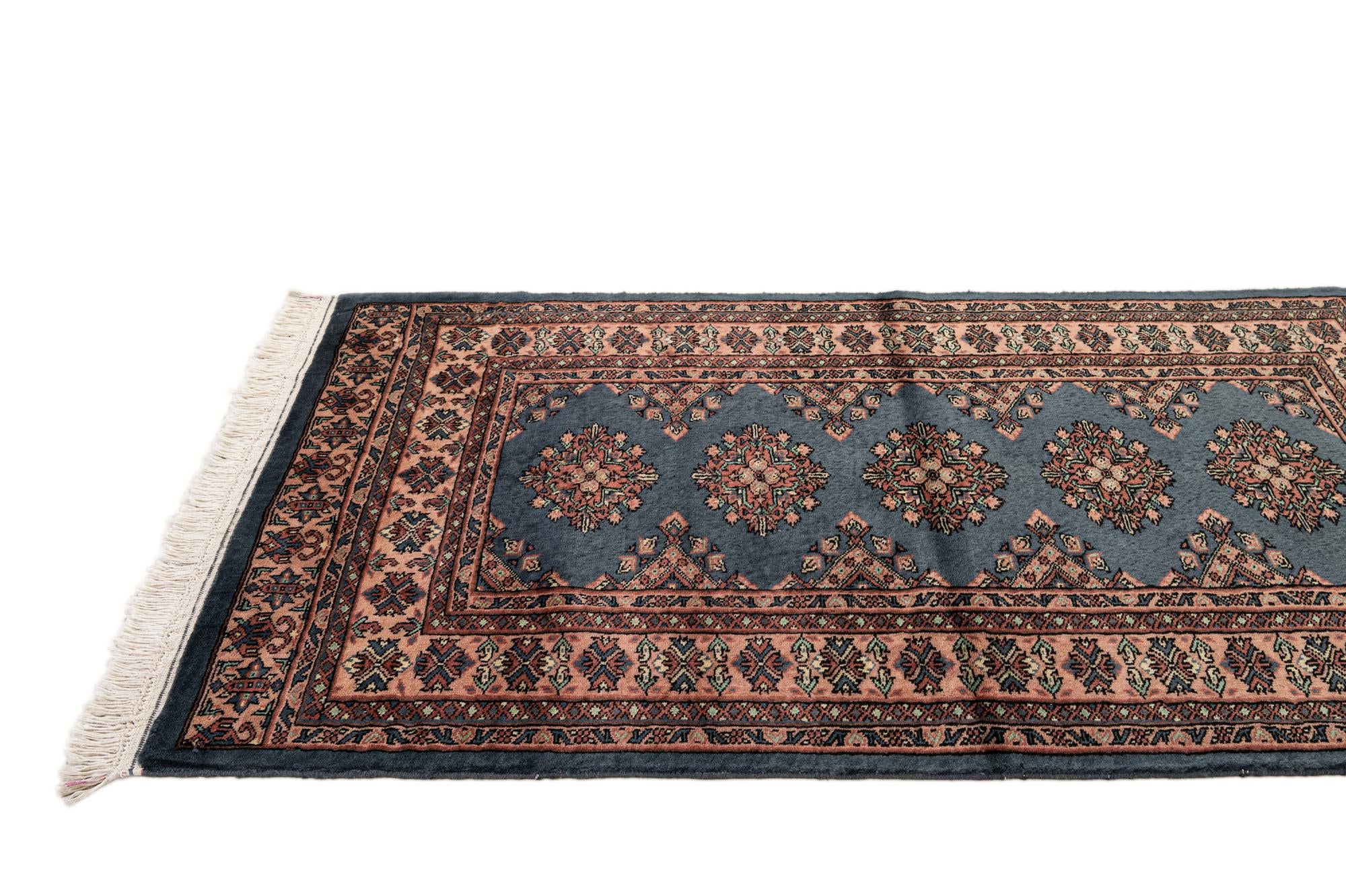 3' 2 x 4' 11 Hand Knotted Bokhara Oriental Wool Rug