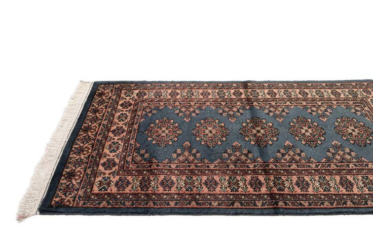 Detail image of 3' 2 x 4' 11 Hand Knotted Bokhara Oriental Wool Rug