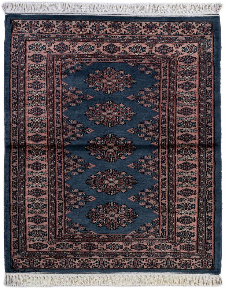 Detail image of 3' 2 x 4' 11 Hand Knotted Bokhara Oriental Wool Rug