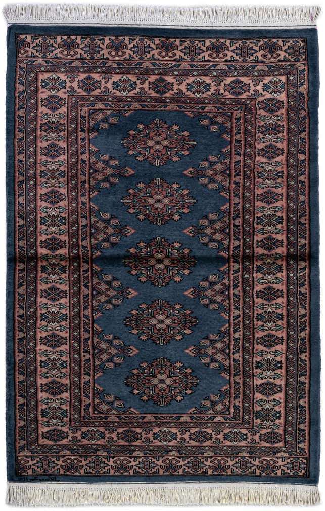 3' 2 x 4' 11 Hand Knotted Bokhara Oriental Wool Rug