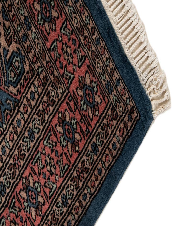 Detail image of 4' 3 x 6'  Hand Knotted Bokhara Oriental Wool Rug