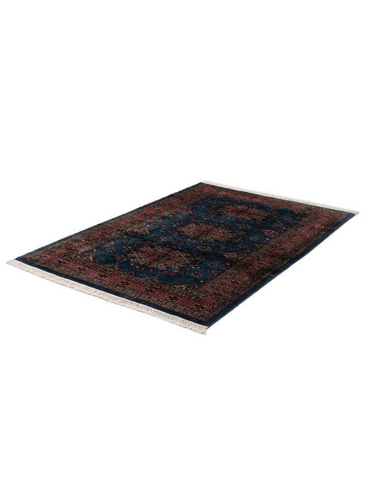 Detail image of 4' 3 x 6' Hand Knotted Bokhara Oriental Wool Rug