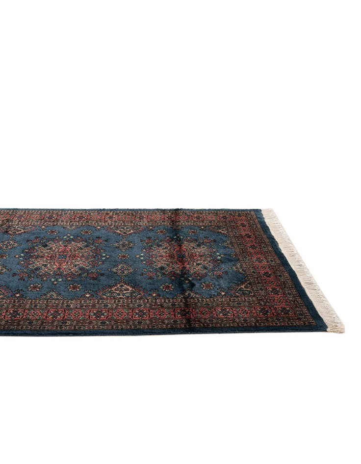 Detail image of 4' 3 x 6'  Hand Knotted Bokhara Oriental Wool Rug