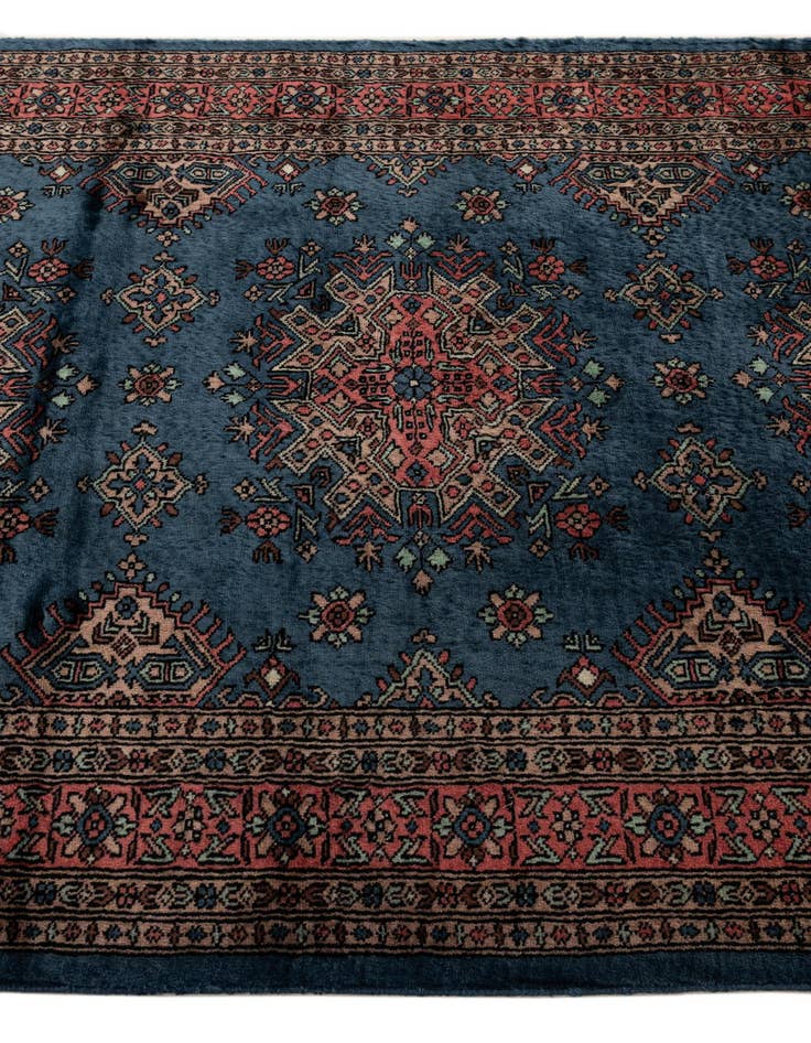 Detail image of 4' 3 x 6'  Hand Knotted Bokhara Oriental Wool Rug