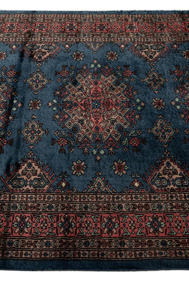Detail image of 4' 3 x 6' Hand Knotted Bokhara Oriental Wool Rug