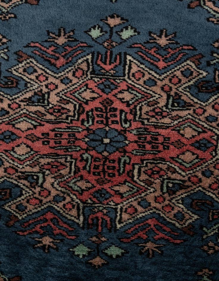 Detail image of 4' 3 x 6'  Hand Knotted Bokhara Oriental Wool Rug