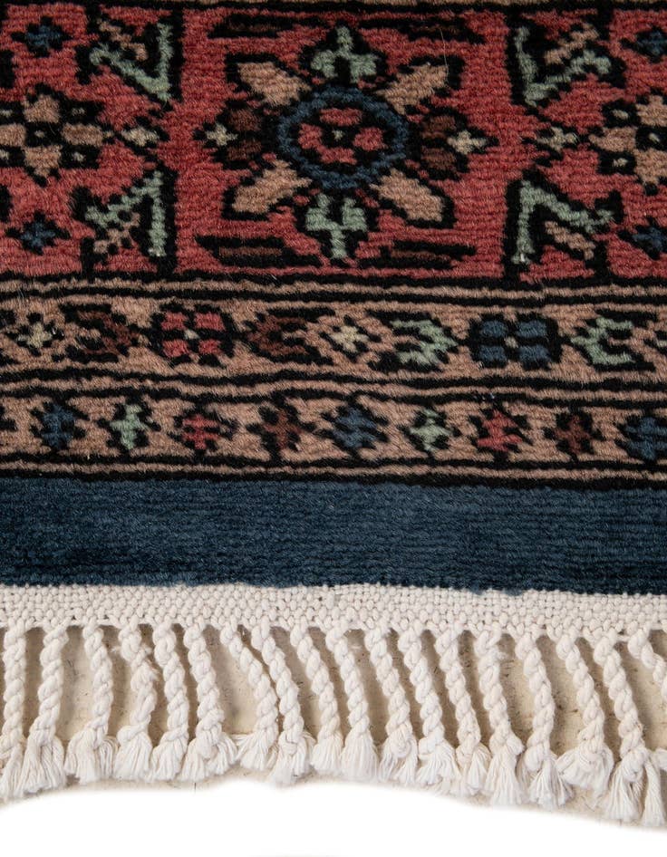 Detail image of 4' 3 x 6'  Hand Knotted Bokhara Oriental Wool Rug