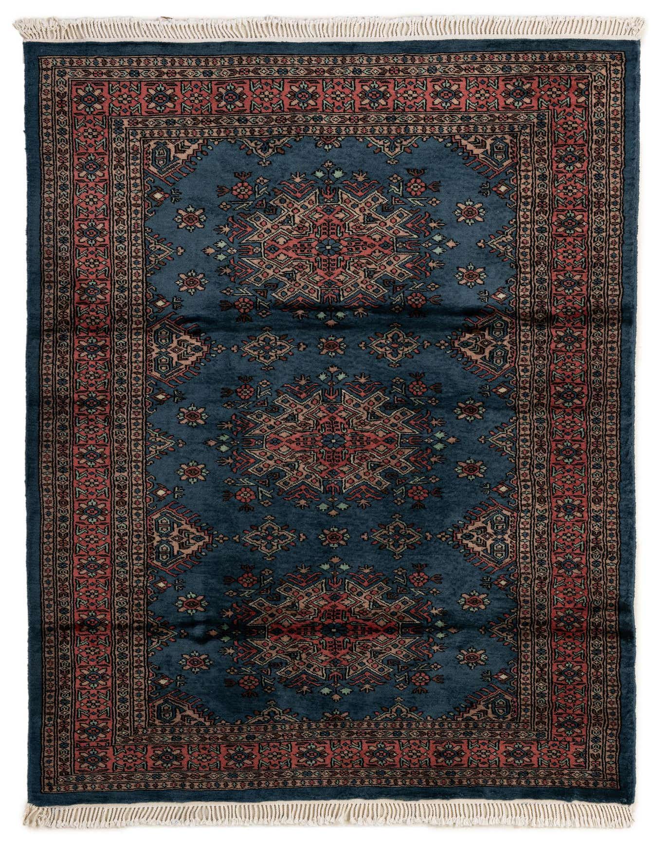 4' 3 x 6' Hand Knotted Bokhara Oriental Wool Rug