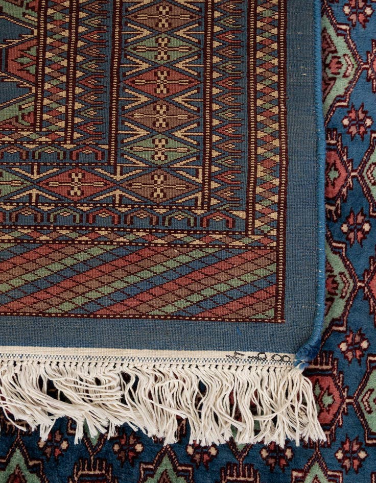 Detail image of 4' 2 x 5' 6  Hand Knotted Bokhara Oriental Wool Rug