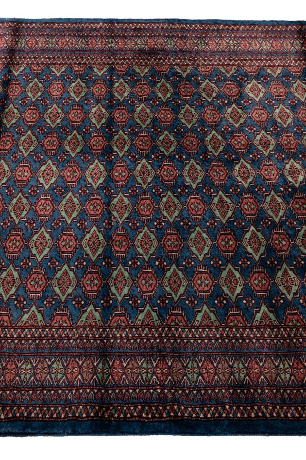 Detail image of 4' 2 x 5' 6 Hand Knotted Bokhara Oriental Wool Rug