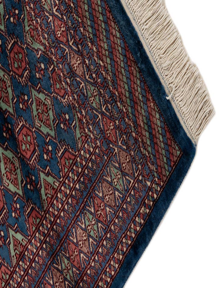 Detail image of 4' 2 x 5' 6  Hand Knotted Bokhara Oriental Wool Rug