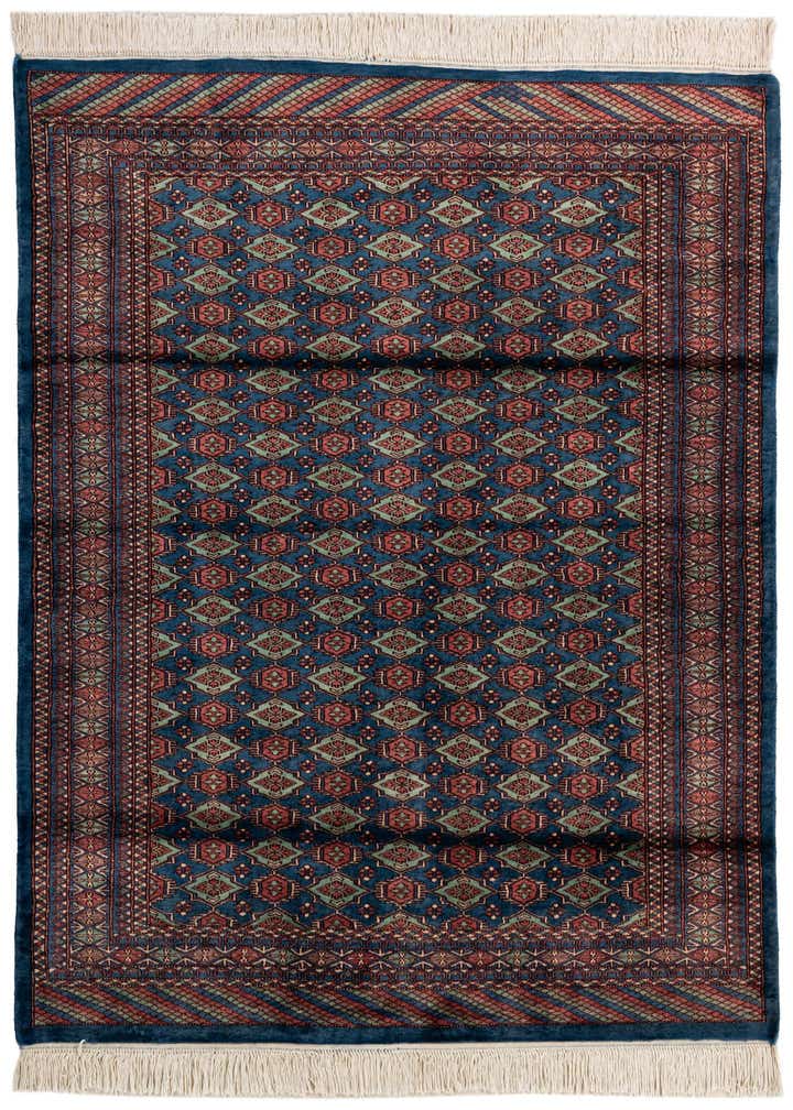 4' 2 x 5' 6 Hand Knotted Bokhara Oriental Wool Rug