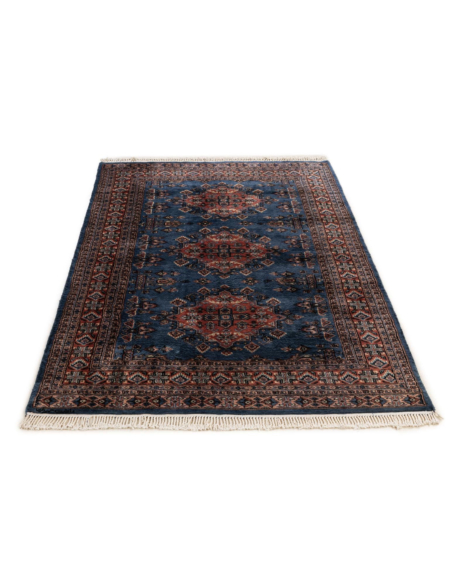 4' 2 x 6' 7 Hand Knotted Bokhara Wool Rug