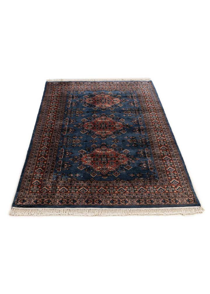 4' 2 x 6' 7 Hand Knotted Bokhara Wool Rug