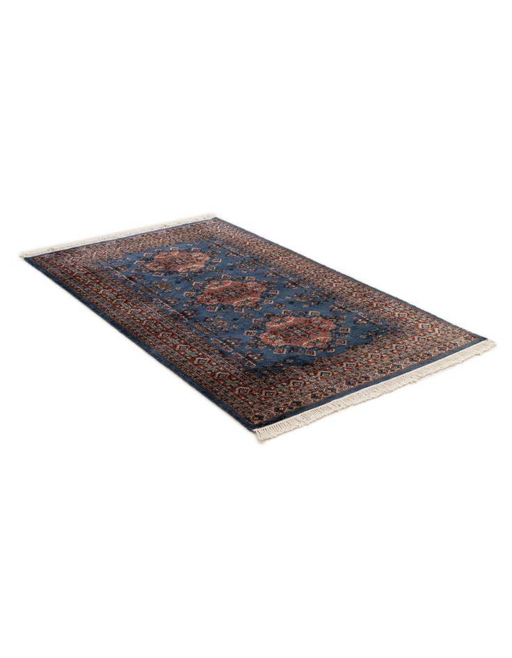 Detail image of 4' 2 x 6' 7 Hand Knotted Bokhara Wool Rug